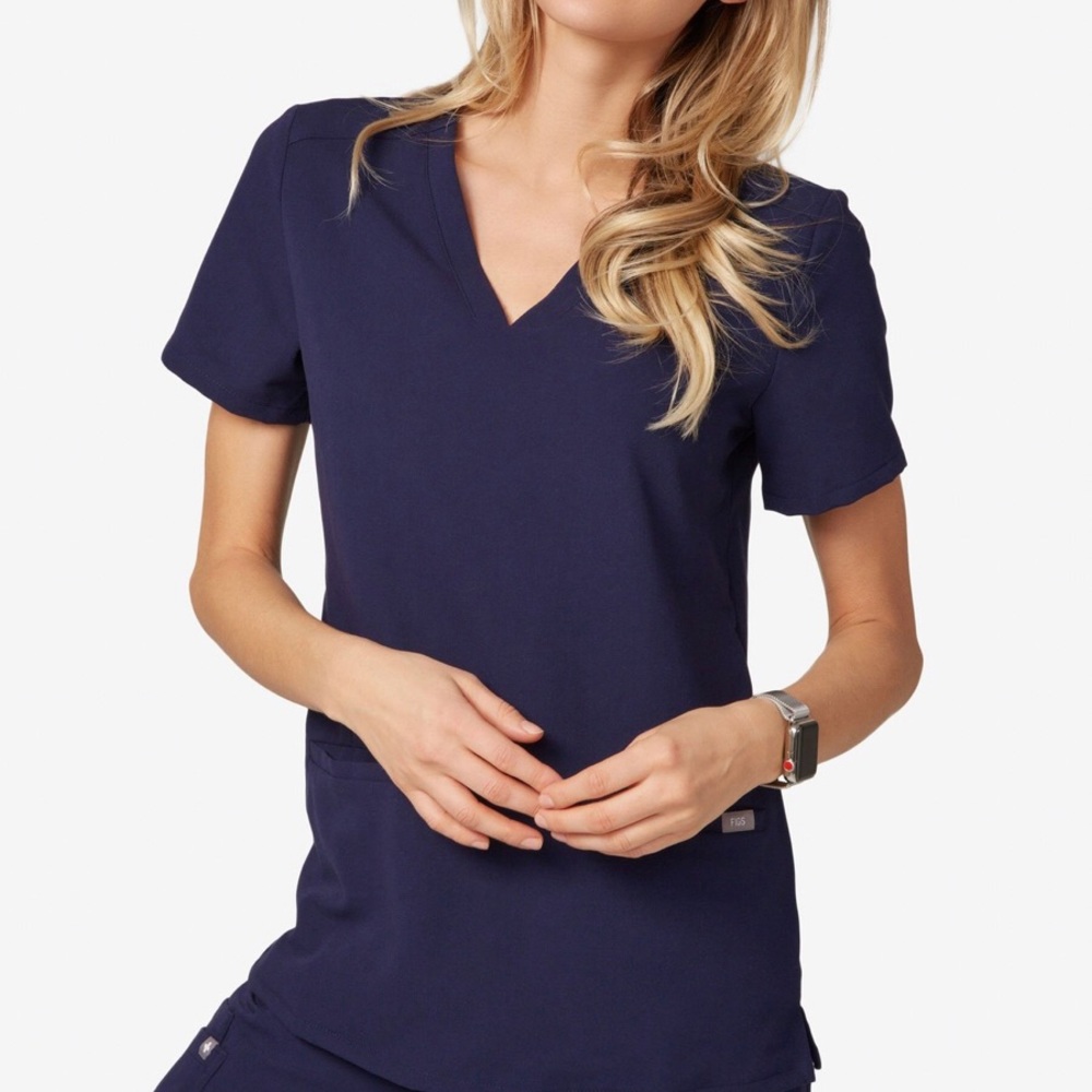 Navy Casma 2XL FIGS SCRUB TOP